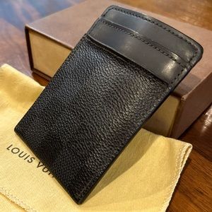 Louis Vuitton Pince money clip wallet Damier Graphite black grey card holder